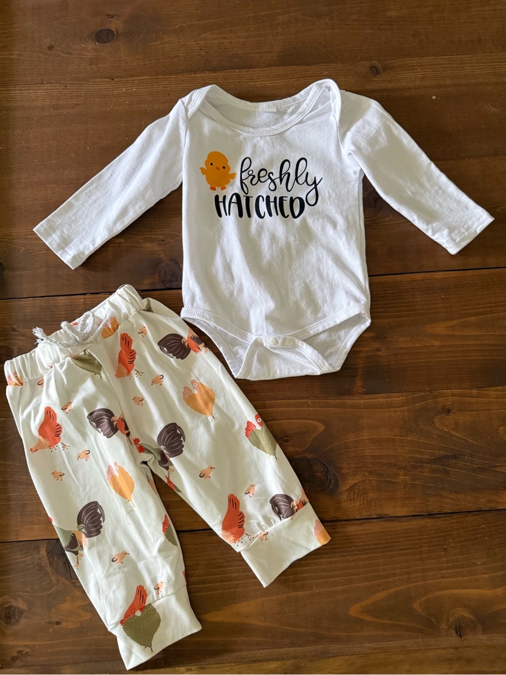 Freshly Hatched Chicken 3 month baby outfit
